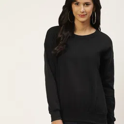 Belle Fille Women Black Solid Sweatshirt-picture-56