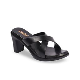 Colo Synthetic Leather Open Toe Block Heel Sandals image 2