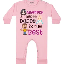 Arvesa Mommy & I Agree Daddy Is The Best Printed Bodysuit-image-46