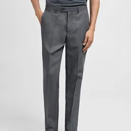 MANGO MAN Slim Fit Formal Trousers-image-75