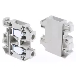 RS PRO Feed Through Terminal Block Grey 16 mm² Single-Level Screw Termination, 3846994-18