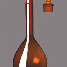 Glassco 250ml Glass Boro 3.3 Class A Volumetric Flask with Penny Head Glass and PP Stopper QR.130.576.08A-18