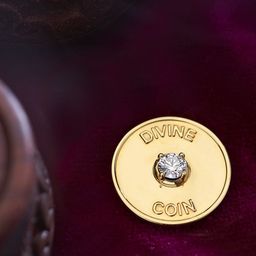 Divine Solitaires 0.10ct Diamond Studded 22kt Gold Coin 1gm | EF Color | VVS Clarity-image-68