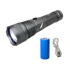 Renmax 150 W 4800 mAh Rechargeable Torch Light Black Distance 800 m, RM-TORCH-MZ-M981 image 1