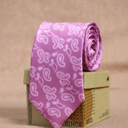 Tossido Men Pink & White Printed Broad Tie-picture-21