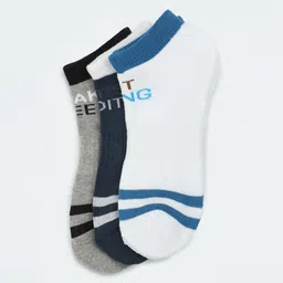 max Boys Pack Of 3 Striped Ankle-Length Socks-64