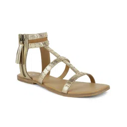 Tao Paris Women Gladiators Square Toe Flats-image-40