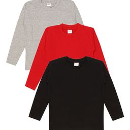 Kiddeo Boys Pack Of 3 Solid Round Neck  Pure Cotton T-shirts-image-21