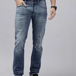 SPYKAR Men Rover Slash Knee Heavy Fade Stretchable Jeans-image-47