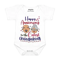 Arvesa Happy Anniversay GrandParents Printed Bodusuit-picture-24