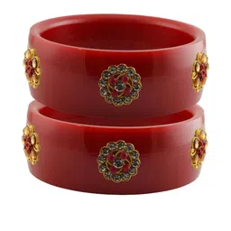 Vidhya Kangan Red Plastic Bangles-image-87