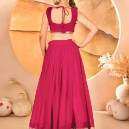 PAYAL CREATION Embroidered Unstitched Lehenga & Semi-Stitched Blouse With Dupatta image 4