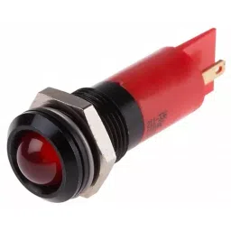 RS PRO Red Panel Mount Indicator 110V AC, Mounting Hole Size 14.5 mm, Termination Type Solder Tab, IP Rating IP40, Model No 211336-3