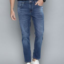 Mast & Harbour Men Blue Tapered Fit Mid-Rise Clean Look Stretchable Jeans-image-91