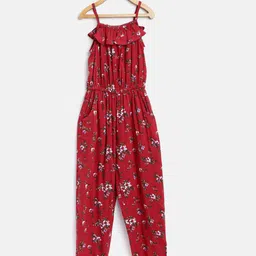 StyleStone Red Printed Basic Jumpsuit-image-91