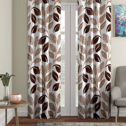 Cortina Brown & Black Set of 2 Long Door Curtains-image-30