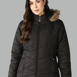 ELLIPSE Women Hip Length Hooded Bomber Jacket-image-69