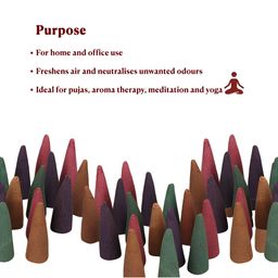 Hari Darshan Set of 2 Dry Dhoop Cones Mix - 120 Cones Each Jar image 3