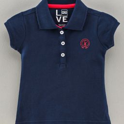 GRO Half Sleeves Solid Top - Navy-image-72
