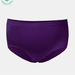 ECOMAMA Super Soft Bamboo Fibre Antimicrobial Seamless Over The Bump Panty - Purple-image-58