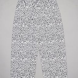 Budding Bees Full Length Seamless Polka Dot Printed Corduroy Pants - White-image-30