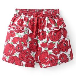 Pine Kids Terry Knit Mid Thigh Length Shorts Floral Print - Multicolor-image-9