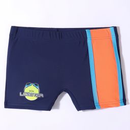 LOBSTER  Swimming Shorts with Text Print - Orange & Blue-image-20