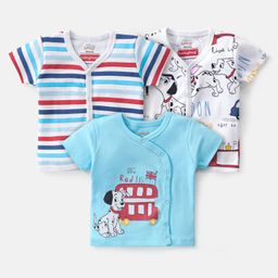 Babyhug Disney Cotton Half Sleeves Jhablas With 101 Dalmatians Print Pack of 3 - Multicolour-image-13