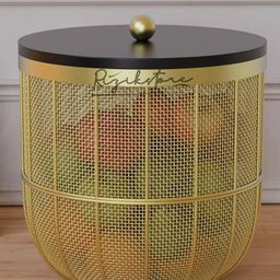 RIZIK STORE Modern Insect-Free Metal Fruit Basket/Bowl with Lid Perfect for Fruits, Vegetables, and Home Décor, Durable Design-14