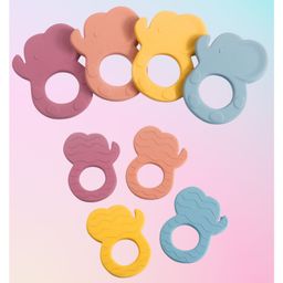 SUN & SHINE | 100% Natural Rubber & Silicone Teether For 6 To 12 Months Baby | BPA-Free, Soft & Gentle | Teething Toys For Babies | Random Color 1 pc | Ideal Gifts For New Parents (Jumbo Joy Elephant)-20