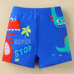 Babyhug Swimming Trunk With Dino Print - Blue-image-99