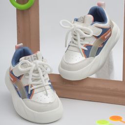 TRUFFLE COLLECTION Colour Blocked Lace Ups Sneakers - Blue & White-image-87