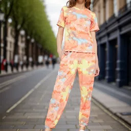 SZN Printed Round Neck T-shirt With Joggers Co-Ords-picture-14