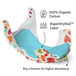 SuperBottoms Reusable and Washable Cloth Diapers for Babies Cloth Diaper Freesize Uno Heart Print - Multicolor image 2