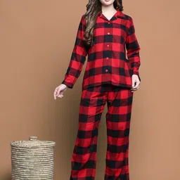 Secret Wish Women Checked Night suit-picture-37