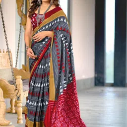 KALINI Grey Cotton Blend Saree-picture-53