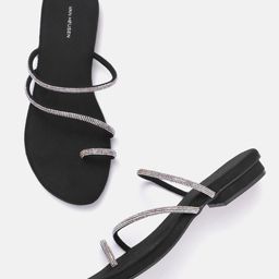 Van Heusen Embellished One Toe Flats-image-70