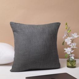 BLANC9 Grey Single Solid Square Cushion Covers-33