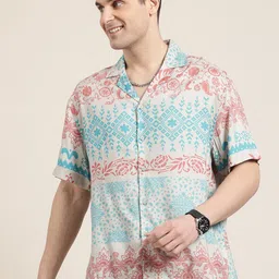 HERE&NOW Men Printed Relaxed Fit Casual Shirt-picture-22