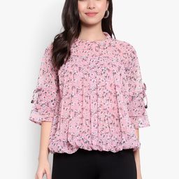 HERE&NOW Floral Printed Georgette Top-picture-35