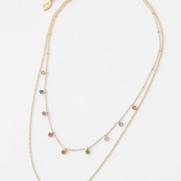 Accessorize Gold-Toned & Blue Metal Gold-Plated Layered Necklace-3