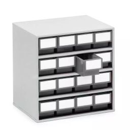 Treston 16 Drawer Storage Unit Plastic 395 x400 x300 mm Grey, 1630-3-image-54