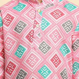 Cutiekins Boys Printed Regular Kurta with Pyjamas image 2