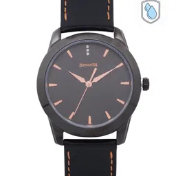 Sonata Men Black Analogue Watch NK7924NL01-picture-3