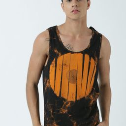 Huetrap Men Black Printed Scoop Neck T-shirt-image-87