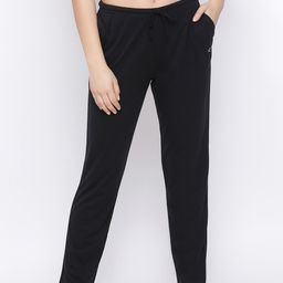Kanvin Women Black Solid Lounge Pants-image-66