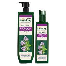 Kesh King Rosemary Hair Care Combo - Shampoo 300ml + Hair Oil 200ml-12