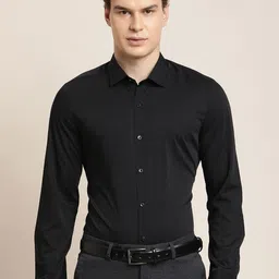 Turtle Classic Spread Collar Slim Fit Formal Shirt-image-92