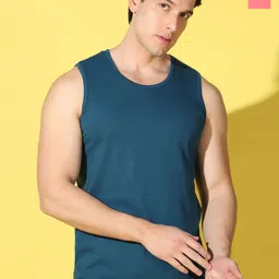 WOOSTRO 2-Pcs Odour-Free Combed Cotton Innerwear Vests VWS26(PLAIN PEACOCK)(98 PEACH)-image-17