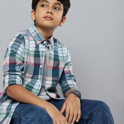 Nautica Boys Checked Casual Shirt-image-83